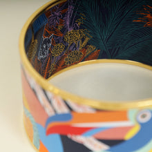 Hermes Indigo Multicolor Enamel Toucans De Paradis Extra Wide Bracelet