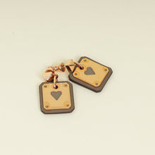 Hermes Etoupe As de Coeur Earrings