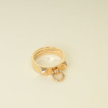 Hermes 18K Rose Gold Collier De Chien Small Model Ring 48