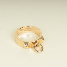 Hermes 18K Rose Gold Collier De Chien Small Model Ring 48