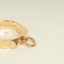 Hermes 18K Rose Gold Collier De Chien Small Model Ring 48