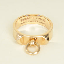 Hermes 18K Rose Gold Collier De Chien Small Model Ring 48