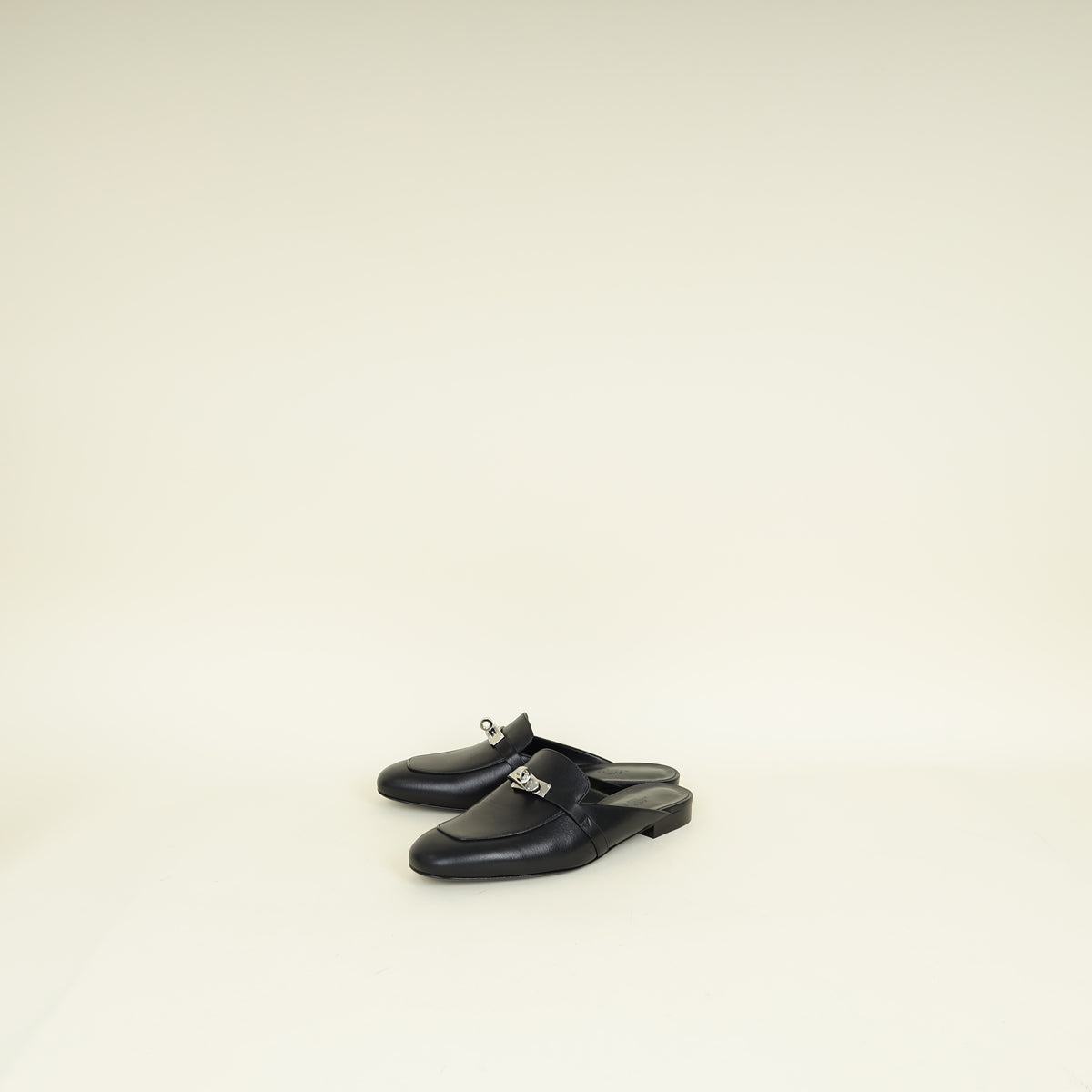 Hermes Noir OZ Mules 40