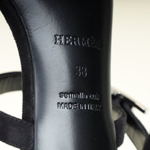 Hermes Noir Liv 90 Sandal 38