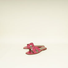 Hermes Rose Shéhérazade Oran Lizard Sandal 38