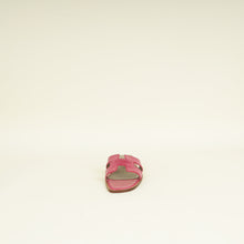 Hermes Rose Shéhérazade Oran Lizard Sandal 38