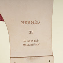 Hermes Rose Shéhérazade Oran Lizard Sandal 38