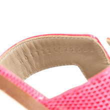 Hermes Rose Shéhérazade Oran Lizard Sandal 38