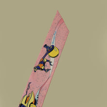 Hermes Rose Multicolor Space Derby Print Twilly
