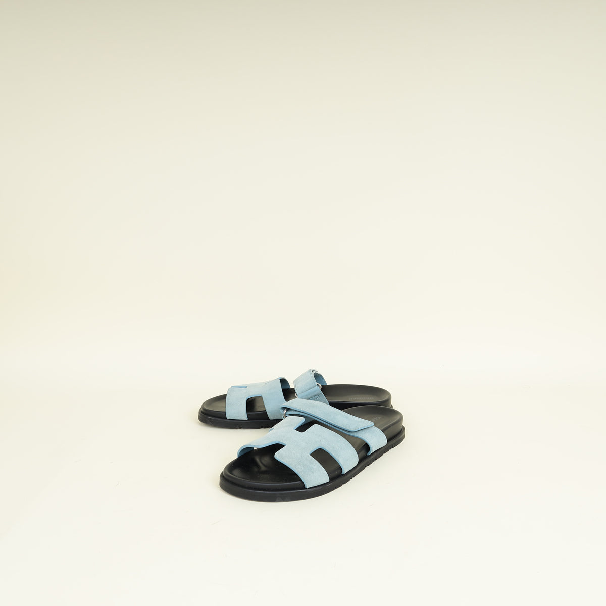 Hermes Bleu Jean Chypre Suede Goatskin Sandal 39