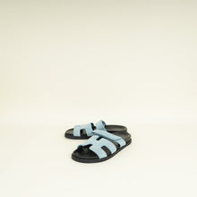 Hermes Bleu Jean Chypre Suede Goatskin Sandal 39