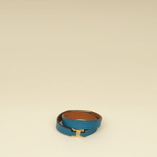 Hermes Turquoise Rivale Double Tour Bracelet