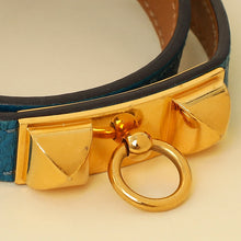 Hermes Turquoise Rivale Double Tour Bracelet