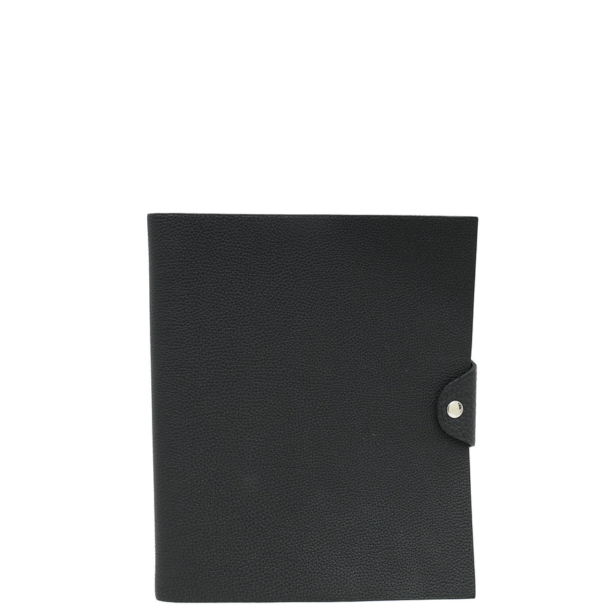 Hermes Noir Ulysse MM Notebook Cover W/3 Refill