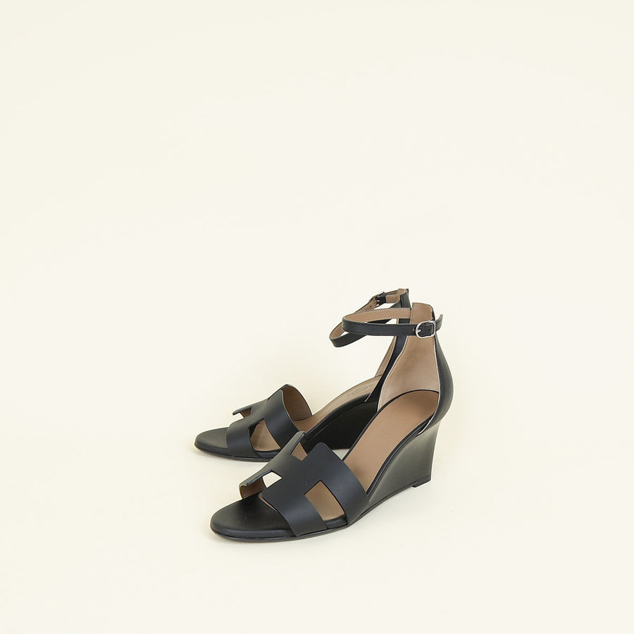 Hermes Noir Legend Sandal 37.5