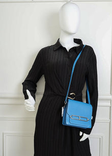 Hermes Bleu Zanzibar Roulis Mini Evercolor Bag