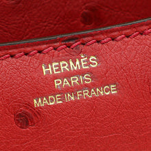 Hermes Rouge Vif Ostrich Constance 18 Bag
