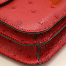 Hermes Rouge Vif Ostrich Constance 18 Bag
