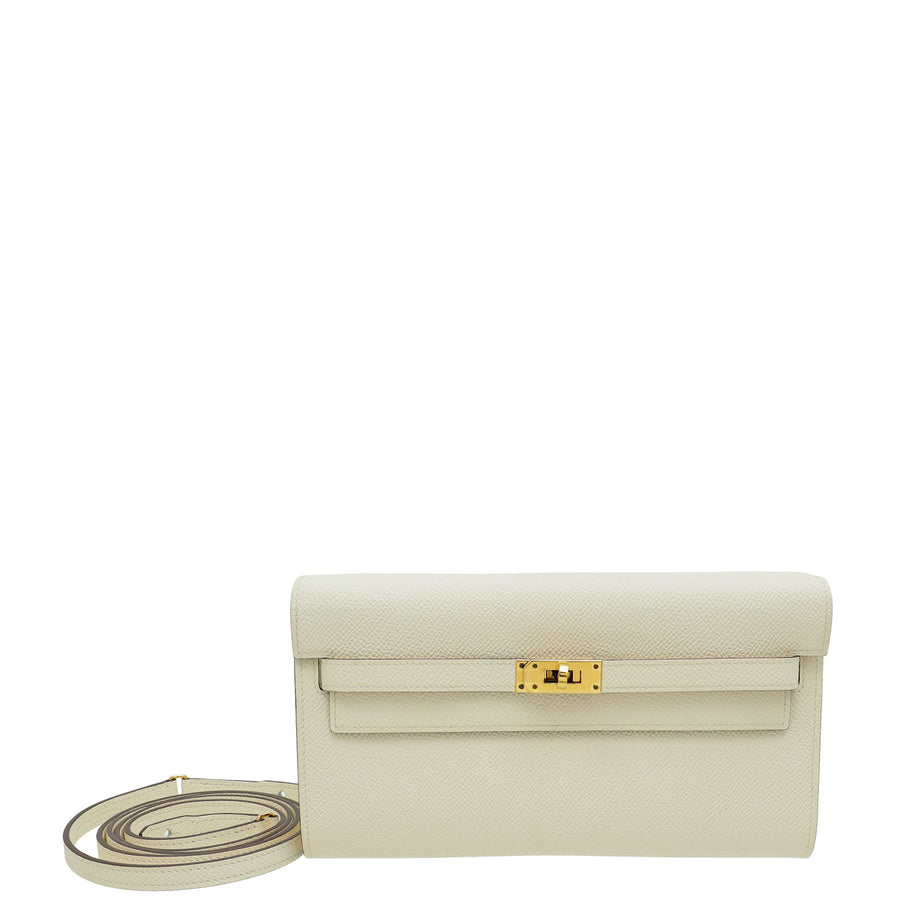 Hermes Nata Jaune Poussin Kelly Classique To Go Verso Wallet