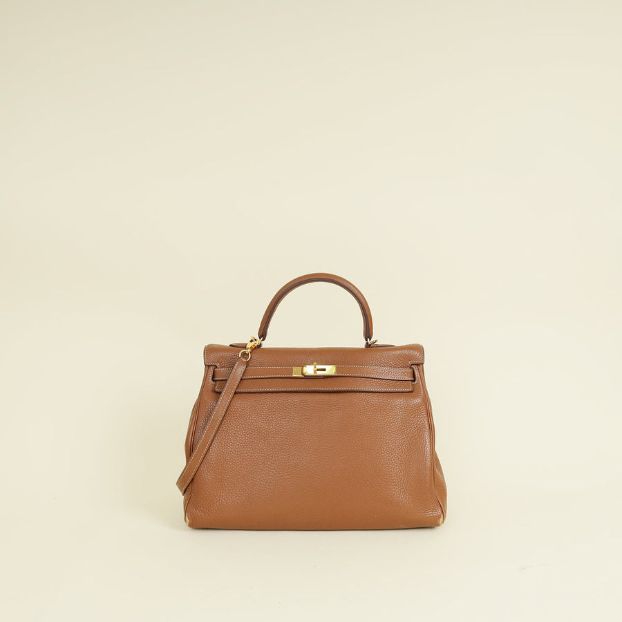 Hermes Gold Retourne Kelly 35 Bag