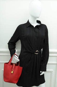 Hermes Rouge Casaque Picotin Lock 18 Bag