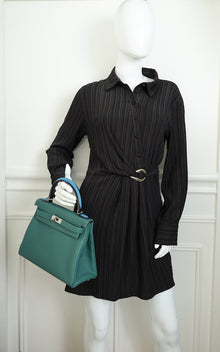 Hermes Tricolor Au Pas Kelly Retourne 28 Bag