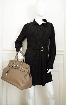 Hermes Etoupe Retourne Birkin 35 Bag