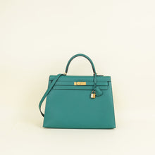 Hermes Malachite Sellier Kelly 35 Bag