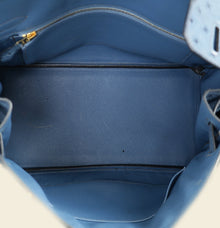 Hermes Mykonos Blue Ostrich Retourne Birkin 30 Bag