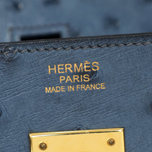 Hermes Mykonos Blue Ostrich Retourne Birkin 30 Bag