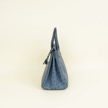 Hermes Mykonos Blue Ostrich Retourne Birkin 30 Bag