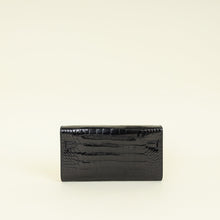 Hermes Noir Kelly To Go Shiny Alligator Wallet