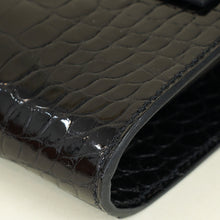 Hermes Noir Kelly To Go Shiny Alligator Wallet