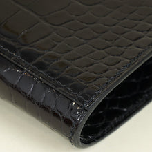 Hermes Noir Kelly To Go Shiny Alligator Wallet