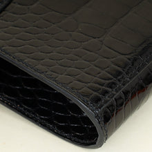 Hermes Noir Kelly To Go Shiny Alligator Wallet