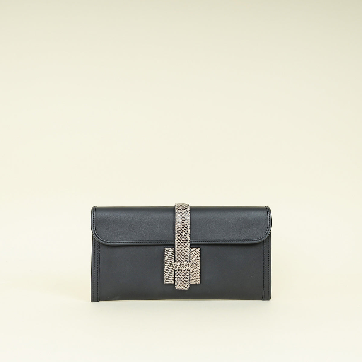 Hermes Bicolor Jige Elan 29 Lizard Touch Clutch