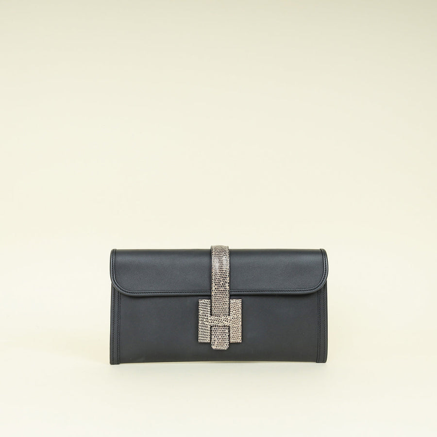 Hermes Bicolor Jige Elan 29 Lizard Touch Clutch