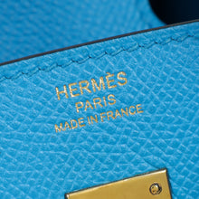 Hermes Bleu Frida Sellier Birkin 25 Bag