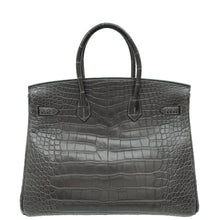 Hermes Graphite Matte Alligator Birkin 35 Bag