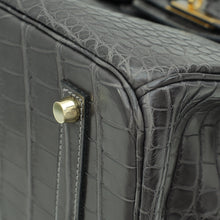 Hermes Graphite Matte Alligator Birkin 35 Bag