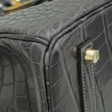 Hermes Graphite Matte Alligator Birkin 35 Bag