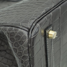 Hermes Graphite Matte Alligator Birkin 35 Bag