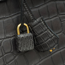 Hermes Graphite Matte Alligator Birkin 35 Bag
