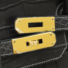 Hermes Graphite Matte Alligator Birkin 35 Bag