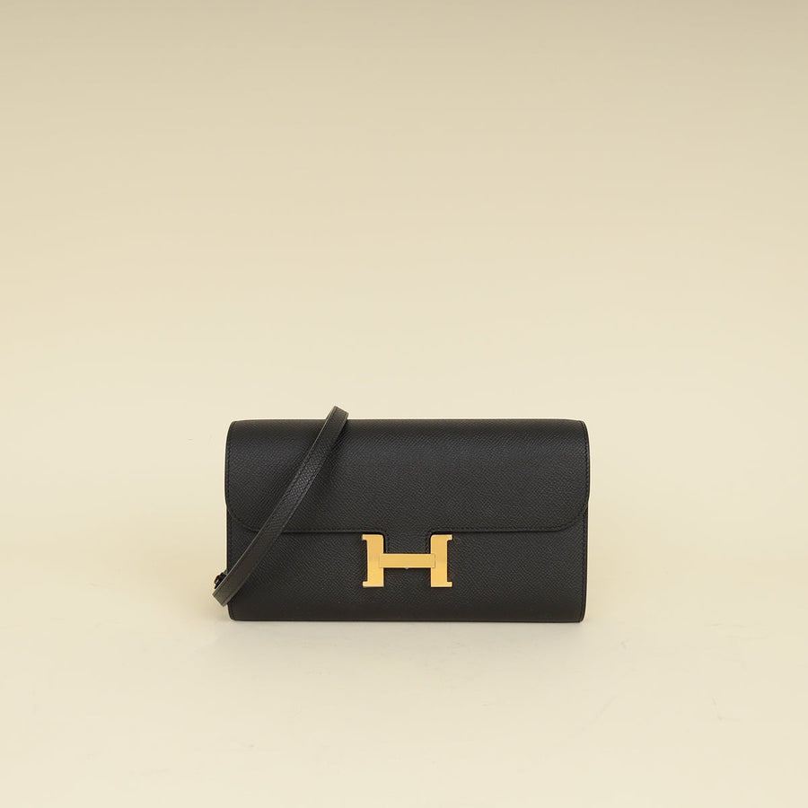 Hermes Noir Constance To Go Wallet