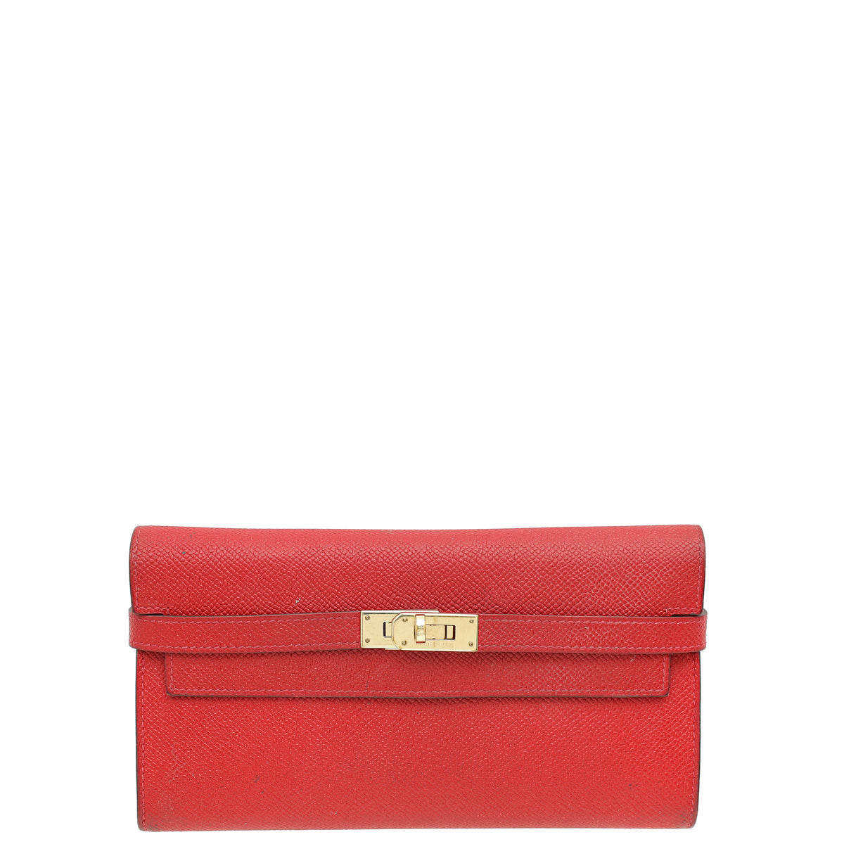 Hermes Rouge Kelly Classic Wallet