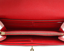 Hermes Rouge Kelly Classic Wallet
