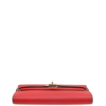 Hermes Rouge Kelly Classic Wallet