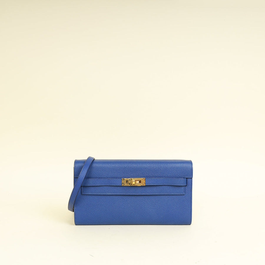 Hermes Bleu Royal Kelly To Go Wallet
