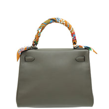 Hermes Vert De Gris Retourne Kelly 28 Bag W/ Twilly